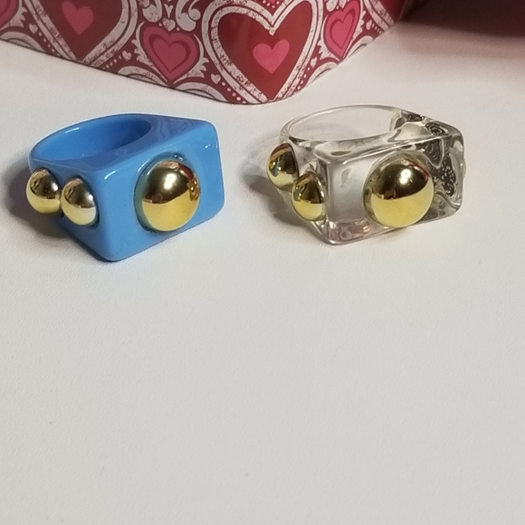 3/$30 Acrylic Geometric Shape Rings New - Picture 4 of 7